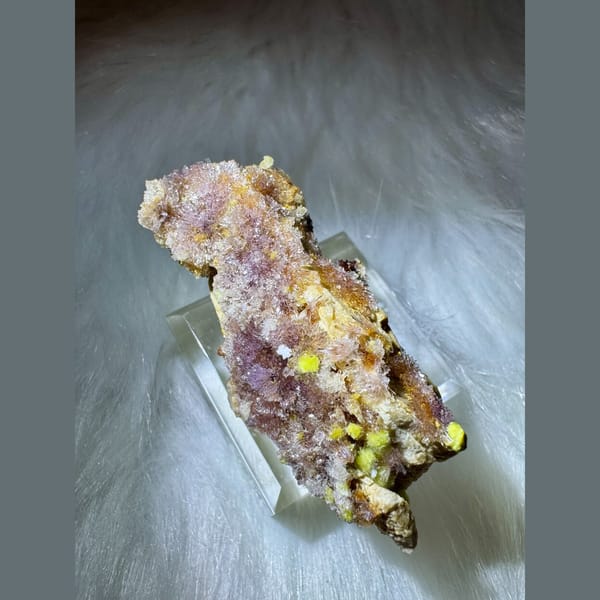 Creedite and Carlhintzeite Plate 6.5 cm — detail view