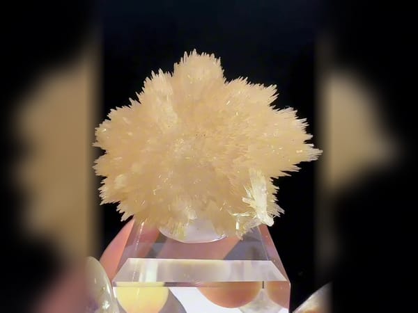 Pink Zeolite on Basalt 4.8 cm, Zhejiang China, Fluorescent Mineral Specimen — alternate view