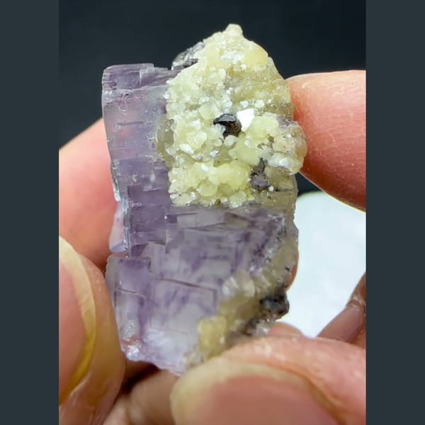 Phantom Fluorite with Cassiterite Yaogangxian 3.2 cm — alternate view