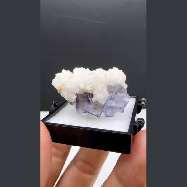 Fluorite with White Dolomite Yaogangxian 3.1 cm — complete view
