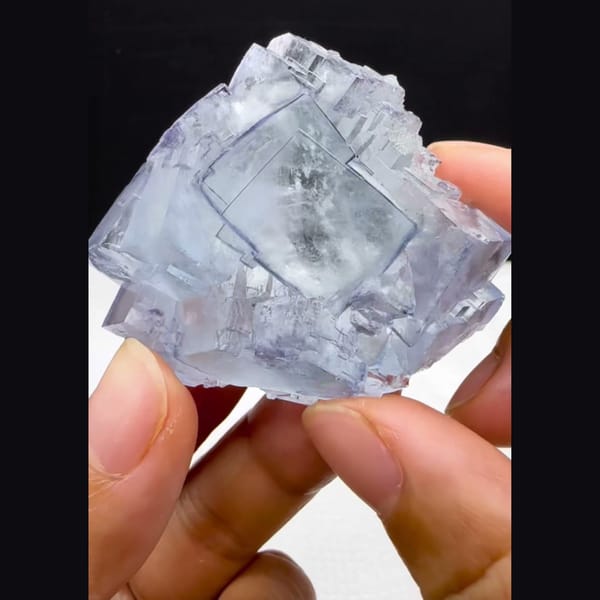 Glacier Blue Stepped Fluorite Yaogangxian 5.3 cm — alternate view