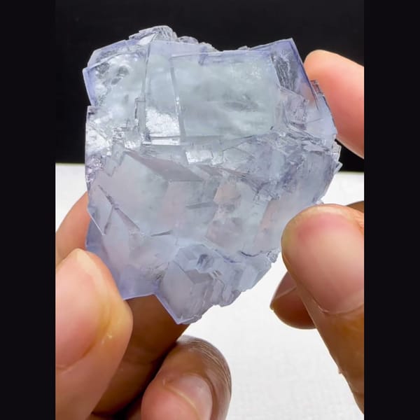 Glacier Blue Stepped Fluorite Yaogangxian 5.3 cm — alternate view