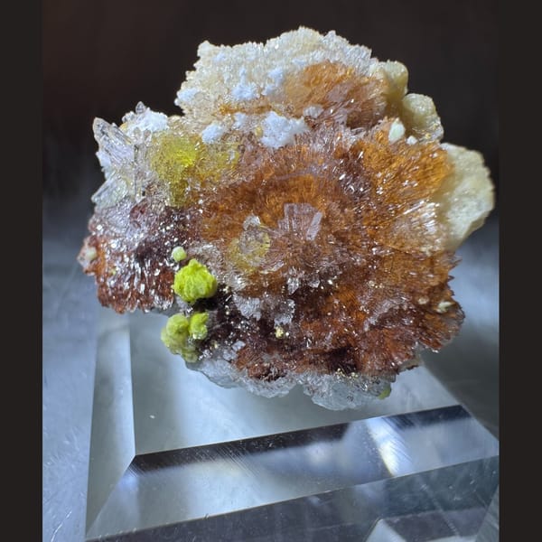 Creedite, Carlhintzeite and Fluorite 3.0 cm — detail view