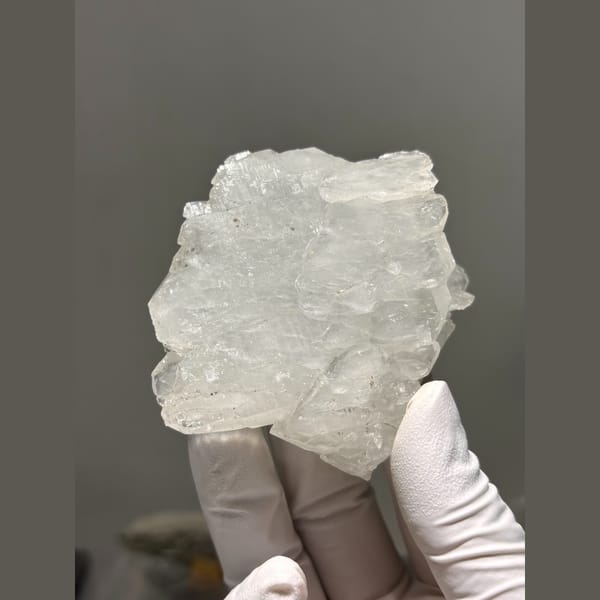 Blocky skeletal clear quartz from Xuebaoding, Sichuan — complete view