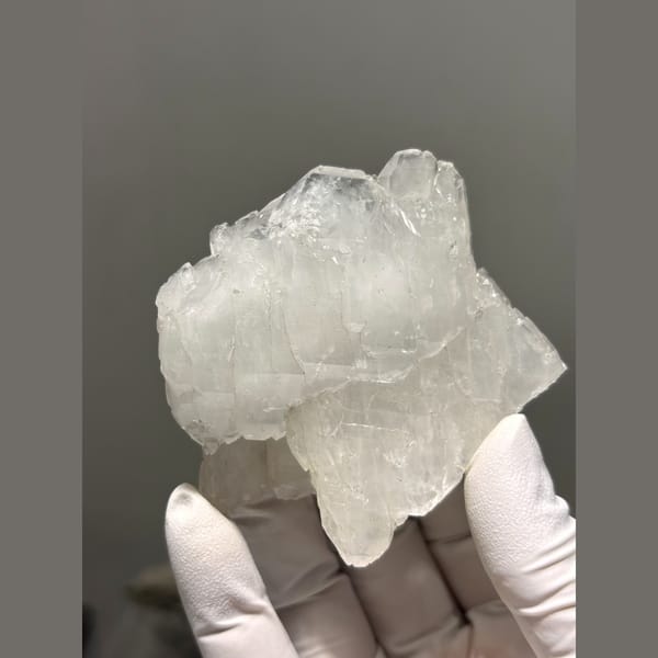 Blocky skeletal clear quartz from Xuebaoding, Sichuan — detail view