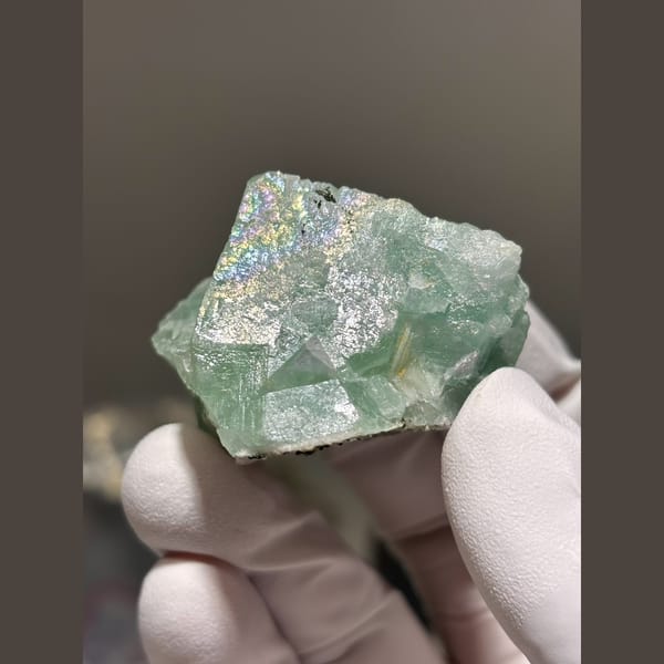 Chunky mint green fluorite from Hunan — alternate view