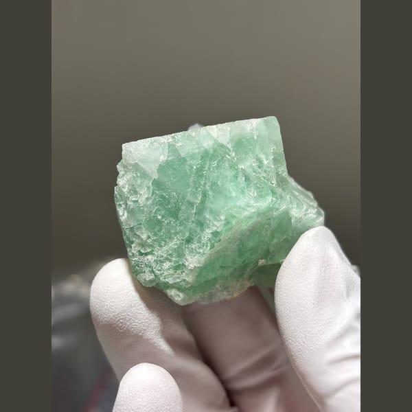 Chunky mint green fluorite from Hunan — alternate view