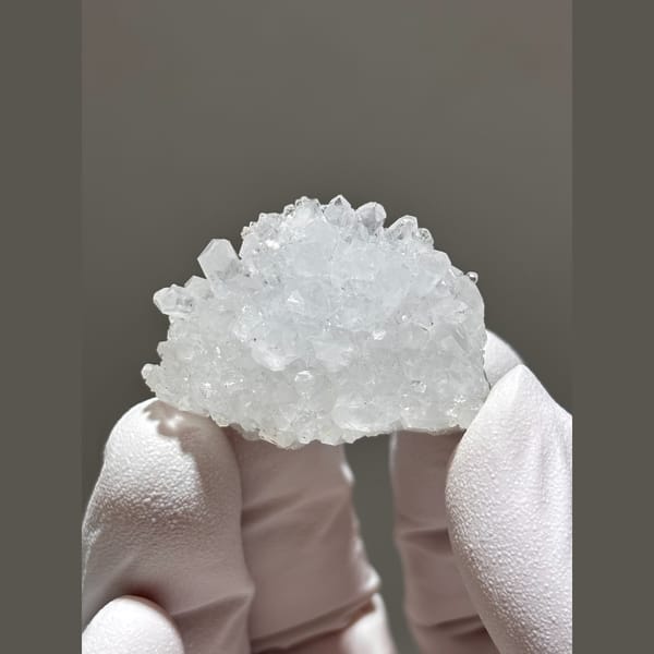 Purple fluorite nestled in sparkling white quartz from Zhejiang — alternate view