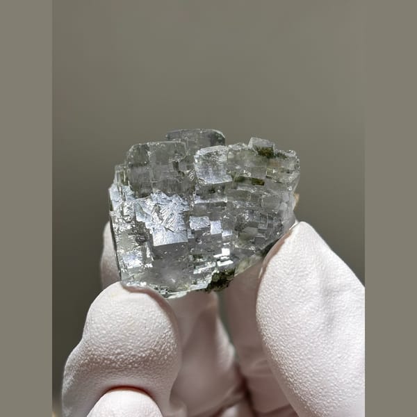 Stepped glassy pale blue fluorite from Yaogangxian — alternate view