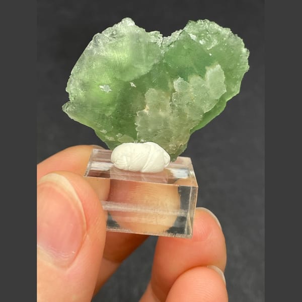 Stepped fluorite from Henan — detail view