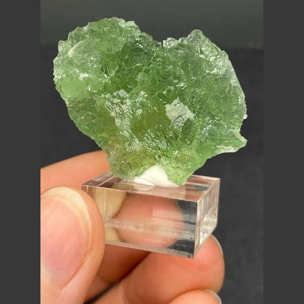 Stepped fluorite from Henan — detail view