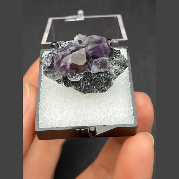 Large fluorite from Fujian — detail view