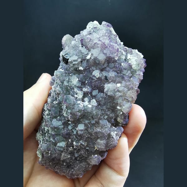 Large purple-green fluorite from Huanggangliang — complete view