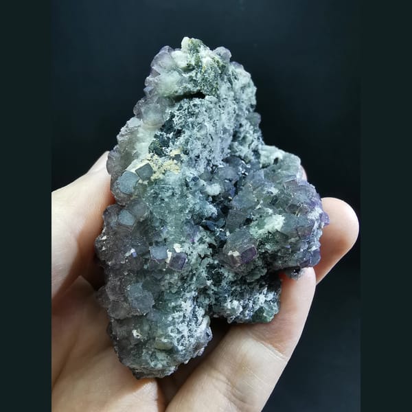 Large purple-green fluorite from Huanggangliang — alternate view