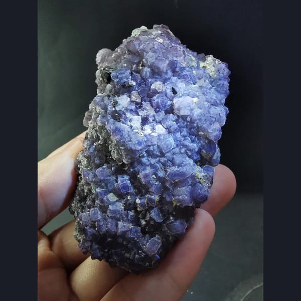 Large purple-green fluorite from Huanggangliang — alternate view