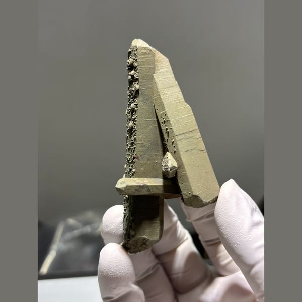 Floater cluster of long coated quartz crystals from Inner Mongolia — alternate view