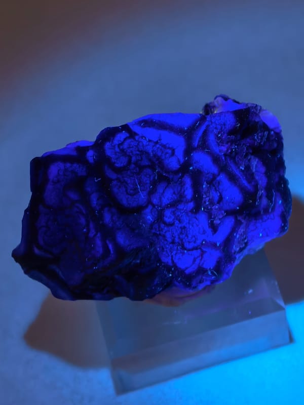 Purple Rim Window Fluorite with Druzy — Inner Mongolia — individual mineral specimen view 2