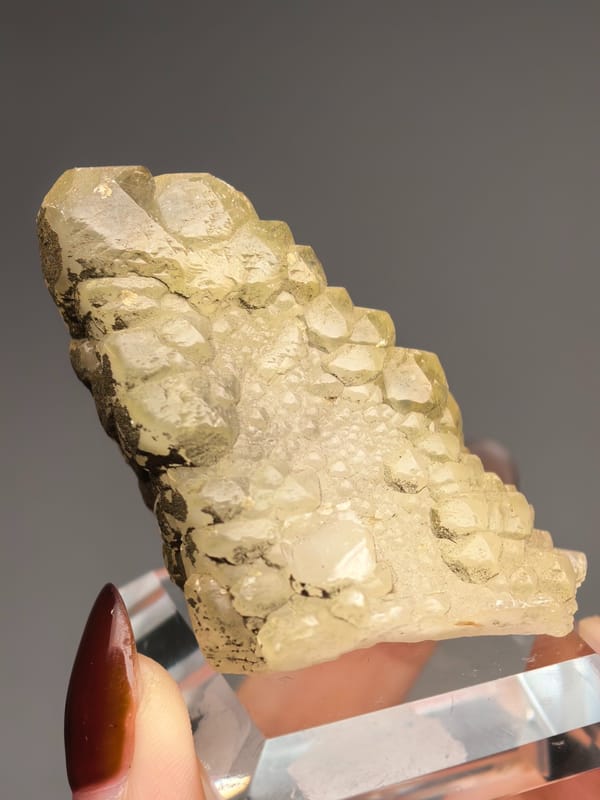 Tower Calcite with Sparkling Pyrite — Daye — individual mineral specimen view 2