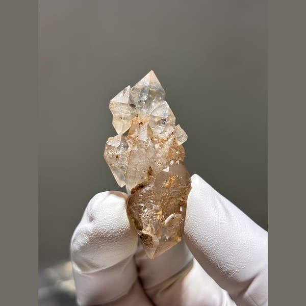 Stacked castle quartz with internal rainbows from Namibia — complete view