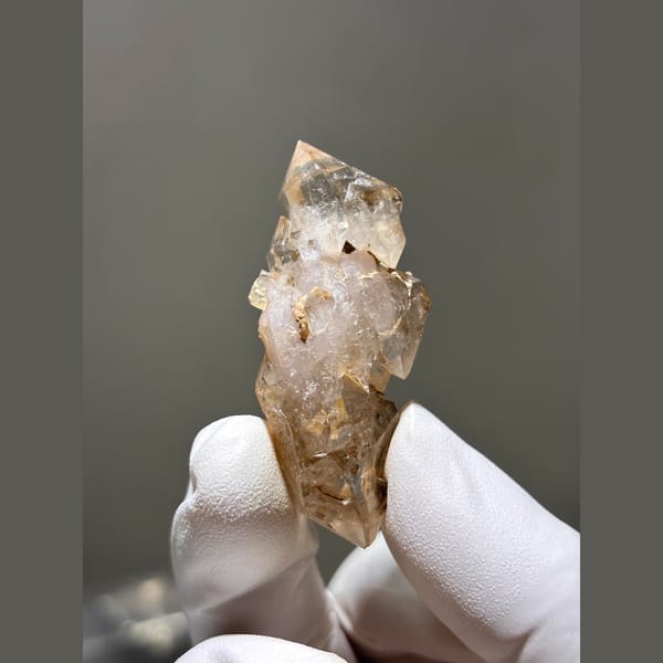 Stacked castle quartz with internal rainbows from Namibia — alternate view