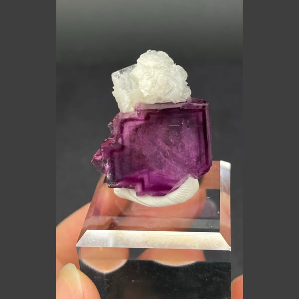 Purple fluorite from Hunan — detail view