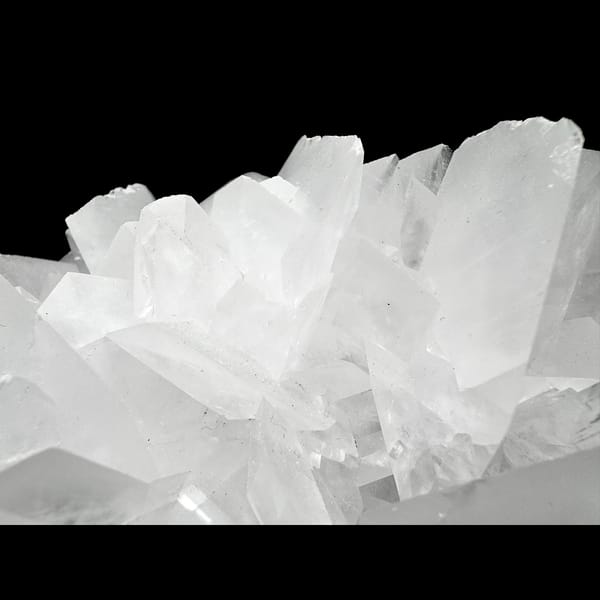 White rose petal calcite from Yaogangxian, Hunan — detail view