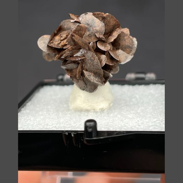 Chocolate calcite from Guangdong — detail view