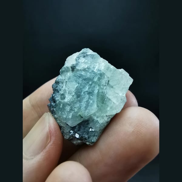 Metallic galena on fluorite — alternate view
