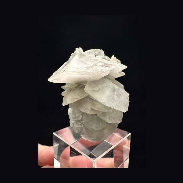 Pale Green Petal Calcite Rosette from Inner Mongolia — full specimen view 1 of 4