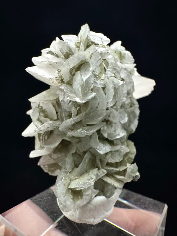 Pale Green Petal Calcite Rosette from Inner Mongolia — full specimen view 3 of 4