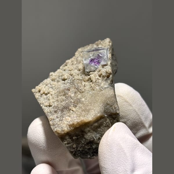 Clear fluorite with purple phantom from Yaogangxian — alternate view