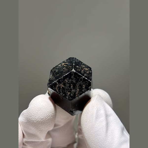 Lustrous black schorl tourmaline from Namibia — alternate view