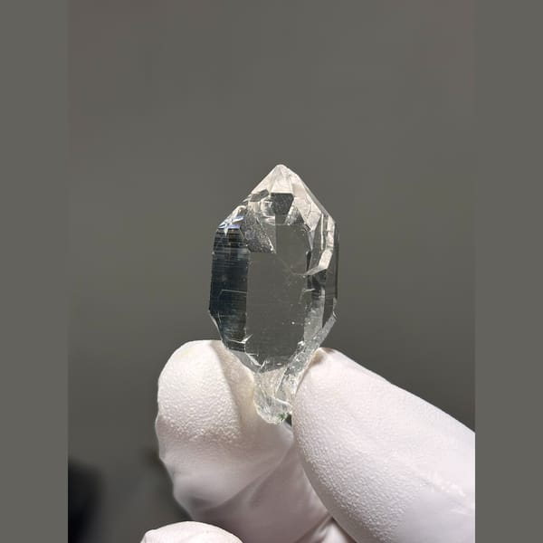 Clear Himalayan quartz point from India — alternate view