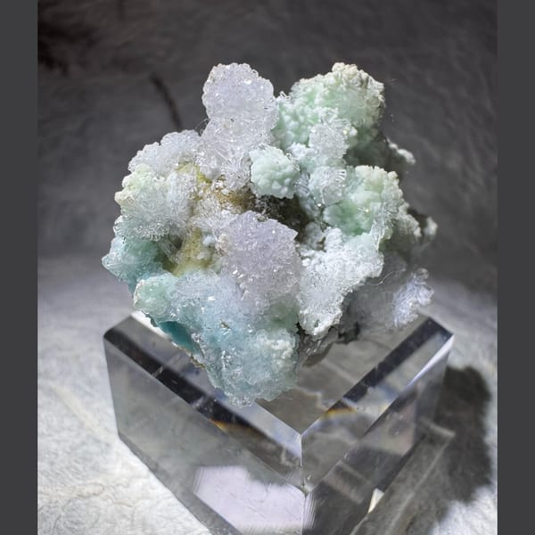 Blue-Green Creedite with Lavender Flowers 4.0 cm — alternate view