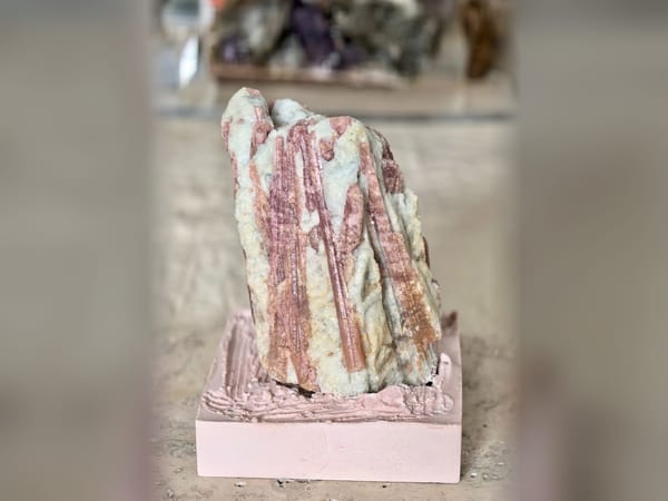 Natural Pink Tourmaline Crystal 234.3 g, Freestanding Collector Mineral Specimen — complete view