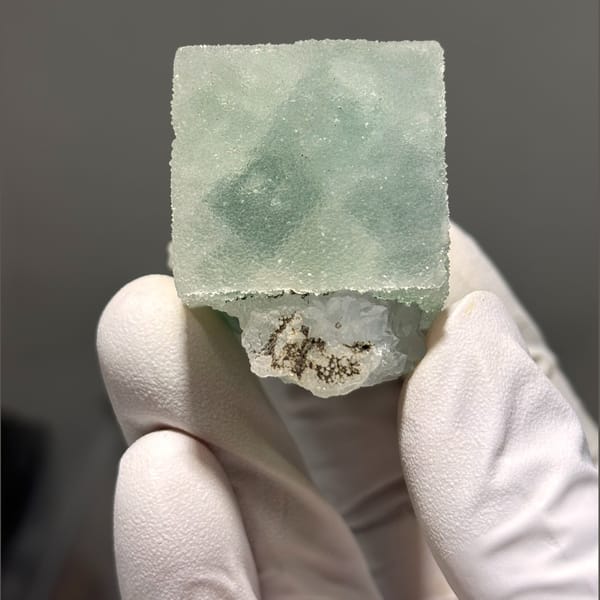 Sugar-textured fluorite cluster — alternate view