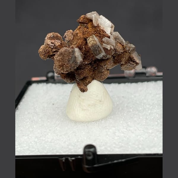 Chocolate calcite C from Guangdong — complete view