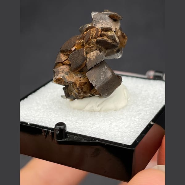Chocolate calcite D from Guangdong — complete view