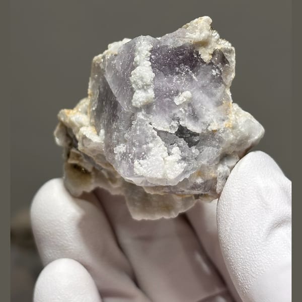 Colorful fluorite specimen — detail view