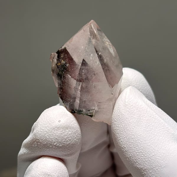 Patterned quartz crystal — detail view