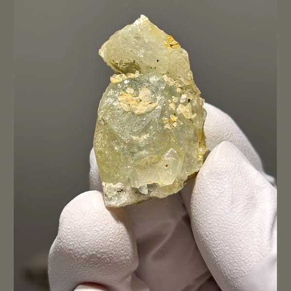 Pale blue aquamarine crystal — alternate view