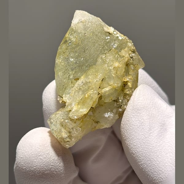 Pale blue aquamarine crystal — alternate view