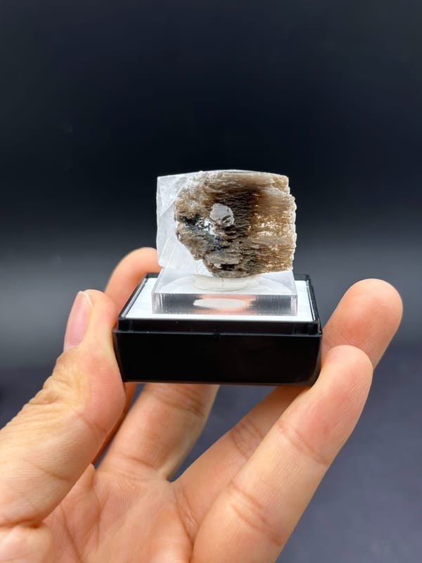 Four-Sided Jinhua Calcite Crystal with Internal Veils — full specimen view 2 of 3