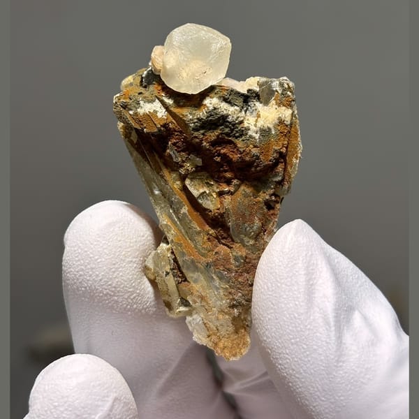Calcite crystal cluster — alternate view