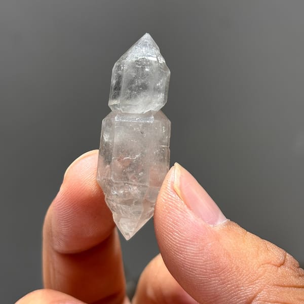 White sketch spirit quartz — alternate view