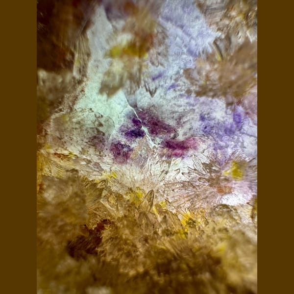 Creedite with Carlhintzeite and Purple Fluorite 5.0 cm — detail view