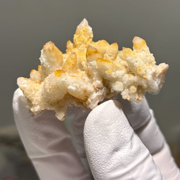 Calcite crystal cluster — complete view