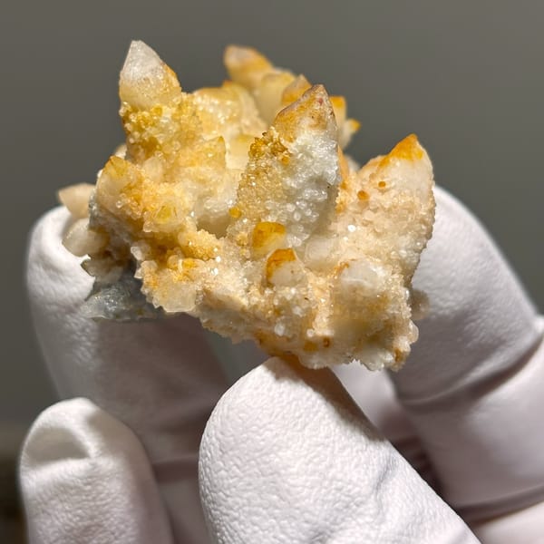 Calcite crystal cluster — alternate view