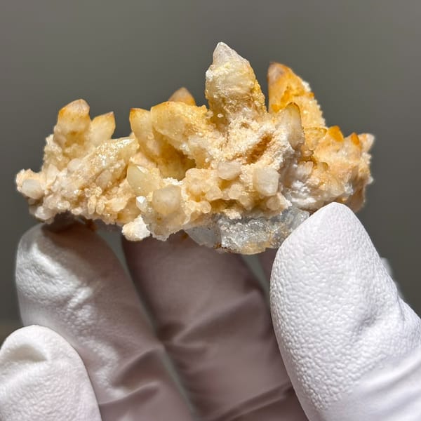 Calcite crystal cluster — alternate view