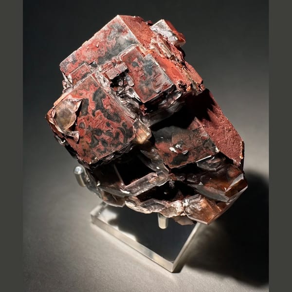 Chocolate Calcite, Black and Red Hunan 8.0 cm — alternate view